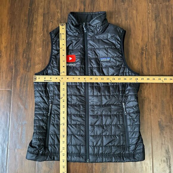 PATAGONIA YouTube Nano Puff Vest Jacket Black Full Zip Quilted Primaloft - Picture 12 of 12